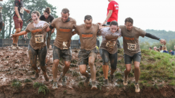 Fundraisers taking part in Tough Mudder